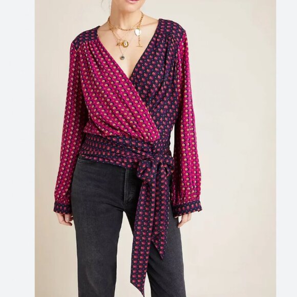 Anthropologie Maeve Puff-Sleeved Blouse - Picture 1 of 16